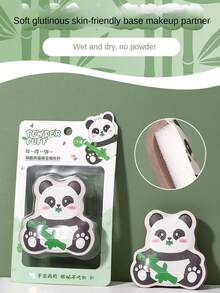 1 bông mút trang điểm hình gấu trúc dễ thương, kèm ruy băng trong suốt, dùng được cả khi ướt và khô. - Nhiều màu - Xem 2