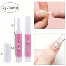 Nail Glue, Super Strong Nail Glue For Acrylic Nails Long Lasting Professional Nail Tip Glue For Press On Nails Bond For Acrylic Nails Adhesive Nail Glue For False Nail Tips 2g/0.07OZ/PCS - mặc định - Xem 5