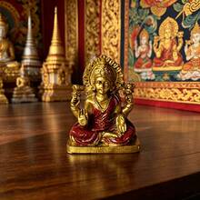 1pc Southeast Asian Resin Sculpture, Home Decor Figurine - Sweep Gold - View 16