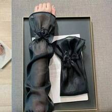 1 chiếc ống tay áo chống nắng, thoáng mát, kiểu nơ, thích hợp cho đạp xe, hoạt động ngoài trời, mùa hè, lái xe. - Nhiều màu - Xem 6