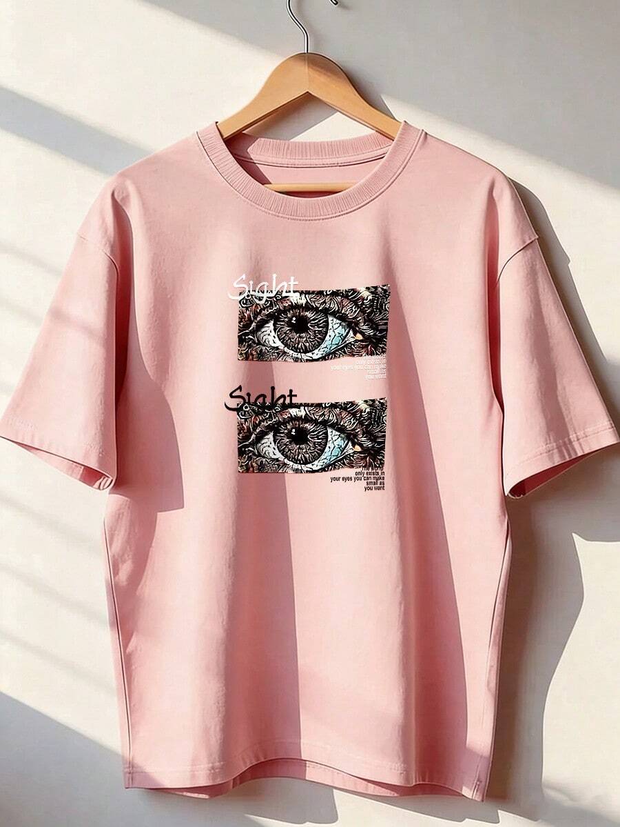 Stylish And Aesthetic Short-Sleeve T-Shirt, Fashionable Short-Sleeve T-Shirt For Spring And Summer 2026, Made In Mexico, 180 Grams. Cartoon Print, Couple Design, Suitable For Indoor Or Outdoor Wear. Crew Neck, Unisex, Ideal For Office And Leisure. One-Piece Pack. - PK-P631577SLNDXZGY451 - 查看 1