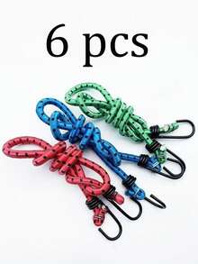 3/6/12 Pcs Heavy-Duty Elastic Rope With Hooks, Sturdy And Durable Diameter Rope, Suitable For Bicycles, Cars, Campers, Camping Equipment And Sports Equipment - Multicolor - View 9