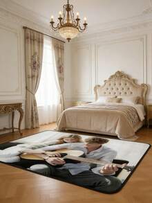 1Pc Personalized Custom Area Rug – Custom Logo, Image, Photo , Indoor Carpet, Non-Slip Machine Washable Decorative Mat For Bedroom, Living Room, Kids Room, Entryway, Cozy Home Floor Decor, Unique Family Gift - Multicolor - View 3