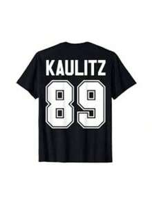 T-shirt imprimé Tokio Hotel Kaulitz - Coton lourd 180g, Coupe ample, Style urbain, Unisexe, Imprimé géométrique, Chemise décontractée style punk rock - Noir - Voir 1