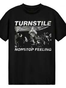 Uni Black T-Shirt  Nstop Feeling Tee  Music Band - Black - View 1