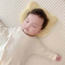 1個嬰兒枕頭，圓形/扁平U型枕，四季通用嬰兒枕，0-1歲防碰撞圓頭塑形防翻枕，熊頭枕 - 彩色 - 查看 7