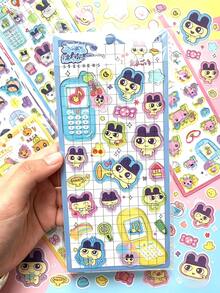 Tamagotchi 1件 2026 3D貼紙，防水可重複使用，復古可愛設計裝飾用，適合各種節日的精美禮物（隨機款式） - 彩色 - 查看 4