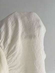 Camiseta de tirantes con volantes de unicolor lindo para damas, ropa de verano para la universidad - Albaricoque - Ver 6