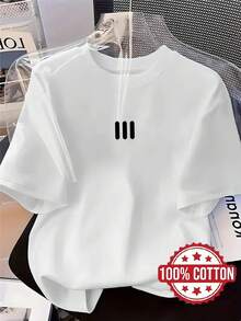 Camiseta de mujer moderna, informal, para fiestas y para estar en casa, 100% algodón, corte holgado. Camiseta de Mujer TH351, Diseño Geométrico, Diseño Sencillo, Camiseta Estampada a la Moda, 100% Cuello Redondo, Mangas Cortas, Estilo Holgado con Hombros Caídos, Absorbe el Sudor y es Transpirable, Ropa Casual y Cómoda para el Hogar, 100% Algodón - Blanco - Ver 7
