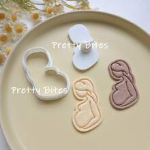 Lady Series Biscuit Molds Lipstick Pregnant Mother Cookie Cutter And Stamp Valentine's Day Cake Fondant Moulds Baking Tool - White - View 3