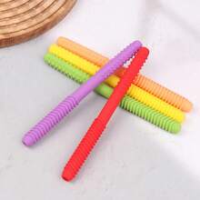 Kid Chewing Tube Voice Therapy Teeth Massager Hollow Molar Straw Handle Baby Oral Muscle Training Toy - Verde - Ver 2