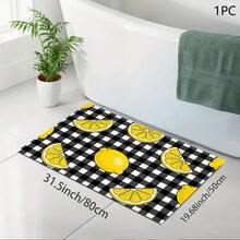 1 件装黑白柠檬印花吸水垫/晾干垫，适用于咖啡机、餐具 - 涤纶吸水桌面保护垫，带橡胶防滑垫，可用于厨房台面装饰、家庭酒吧和餐桌 - 彩色 - 查看 9