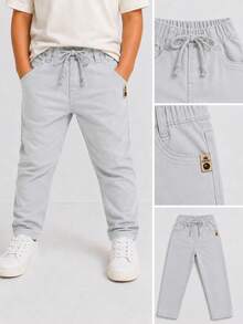 Comfortable Everyday Casual Pants For Boys. - Ice - View 2