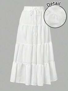 Falda de gasa de estilo princesa con múltiples capas y arrugas, falda tipo pastel de varias capas, adecuada para vacaciones de verano, estilo femenino y lindo - Multicolor - Ver 8