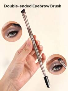MAANGE 13 piezas Juego de brochas de maquillaje profesional para ojos, hechas de fibras suaves para un fácil transporte, adecuado para maquillaje de viaje - Marrón - Ver 9