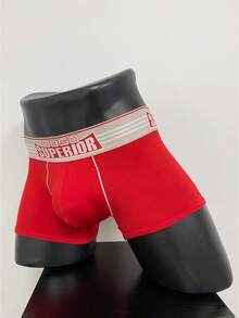 3PCS Men's Pure Cotton Boxer Briefs Low Waist Comfortable Close-Fitting Sexy Underwear - 混合色 - 查看 3