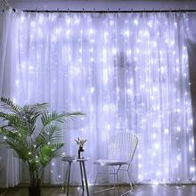 1 Pack 300 LED, 118.11 Inch X 118.11 Inch, Battery Powered Fairy Lights, Indoor LED Curtain String Lights, 8 Lighting Modes, For Christmas, New Year, Party, Wedding, Birthday, Holiday Decor - Battery Box Curtain Light - View 4