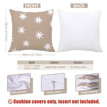MEMNUN 4pcs Milk Tea Watercolor Graffiti Heart Star Print Pillow Case Covers, Polyester Fabric Single-Sided Printing, 17.7*17.7in(45*45cm)/19.69*19.69in(50*50cm)/15.75*15.75in(40*40cm), Suitable For Home Decor, Living Room Sofa Cushions, All Seasons, Gift - Multicolor - View 2