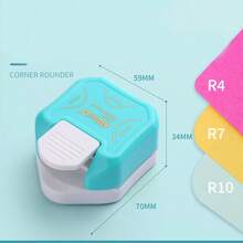3-In-1 Round Corner Punch, 3 Sizes (4mm/7mm/10mm) For Paper Crafts, Card Making, Album Decoration, Lamination And DIY Projects - Multicolor - View 3