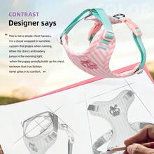Arnés para perros pequeños, chaleco suave y ligero para cachorros, arnés transpirable para mascotas de perros de tamaño pequeño, sin ahogo, reflectante para paseos al aire libre - Multicolor - Ver 8