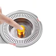 不锈钢水槽滤网，通用厨房水槽排水过滤器，蔬菜清洗盆排水塞，水槽排水塞 - 多色 - 查看 10