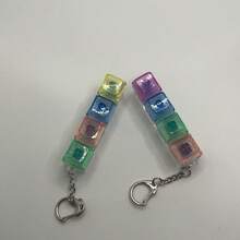 4-Key Fidget Keychain | Portable, Compact And Exquisite, Easy To Press, Reusable, Suitable For Daily Carry, Beautiful Bag Charm, Stress Relief Button - Multicolor - View 4