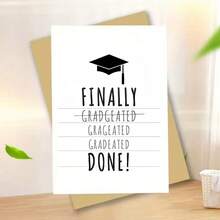 A Humorous Graduation Card Made Of High-Quality Paper, Suitable For Any Recipient, Comes , Perfect For Family, Friends, Graduates, Classmates, Celebrations, Farewells, And Graduation Ceremonies - One Size Fits All - View 5