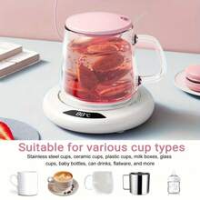 SOKANY Smart Insulated Cup Warmer Pad, USB Powered, Portable, 3-Level Temperature Control (55-75℃), One-Touch Start, 8-Hour Auto Shut-Off, Worry-Free Use, Home & Office Desk Cup Heating Gadget - Multicolor - View 2