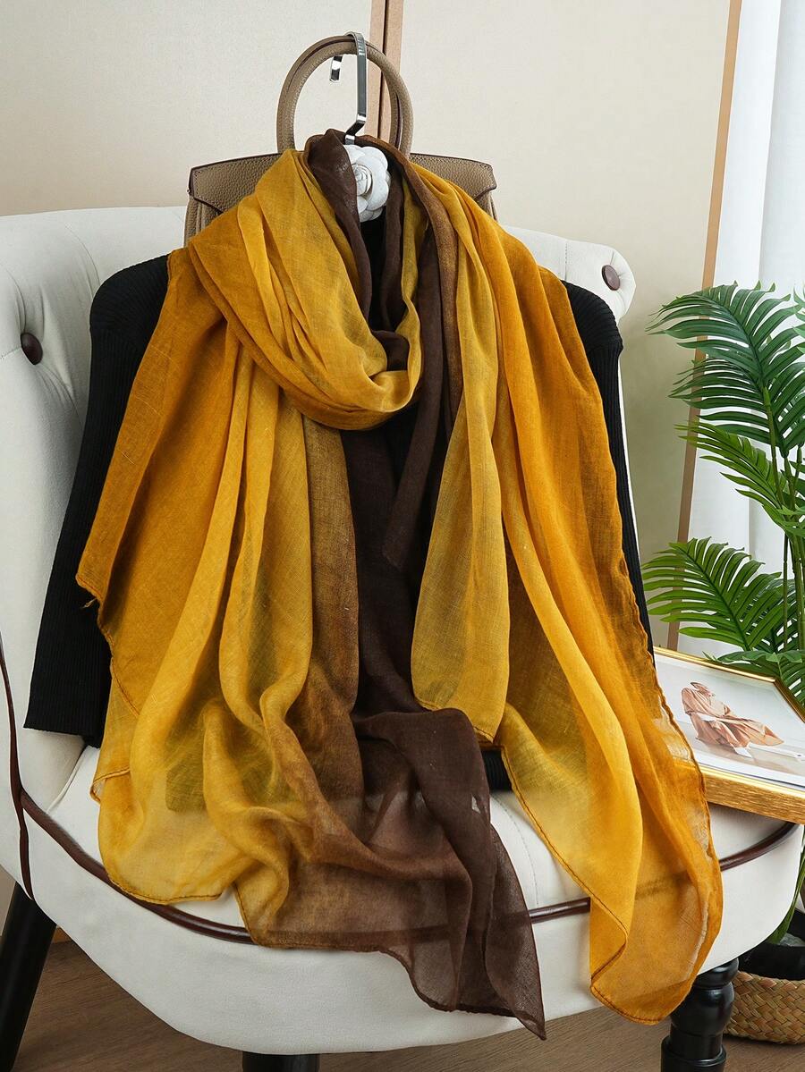 1pc 80*180CM New Fashion Printed Scarf, Versatile Shawl Wrap For Women, Luxury Outdoor Travel Neck Warmer - Multicolor - View 1