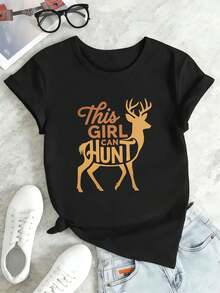 Women T-Shirts - Black - View 2
