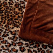 1pc Leopard Print Faux Fur Blanket, Cozy Double-Layer Plush Throw Blanket For Home, Ins Style, Suitable For Living Room, Bedroom, Sofa Decor, Great Gift For Family - Two-tone Leopard Print - View 6
