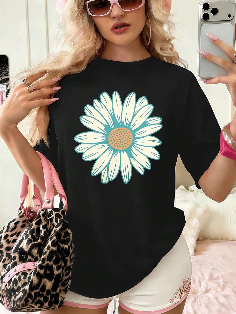 Dam-T-shirts - Svart - Visa 1