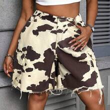 Slayr Plus Size Women's Denim Shorts For Women Jean Shorts Loose Cargo Shorts Cotton Camouflage Loose Shorts Cargo Pants Women Shorts Camo Pants Jorts Vacation Woman Summer For Women Summer Cowgirl Old Money - Multicolor - Ver 8