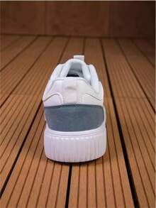 36-45 Unisex Lace-Up Casual Sneakers, High-Quality White Shoes, Versatile Soft-Sole Student Skateboard Shoes, Comfortable & Non-Fatiguing - Navy Blue - View 6