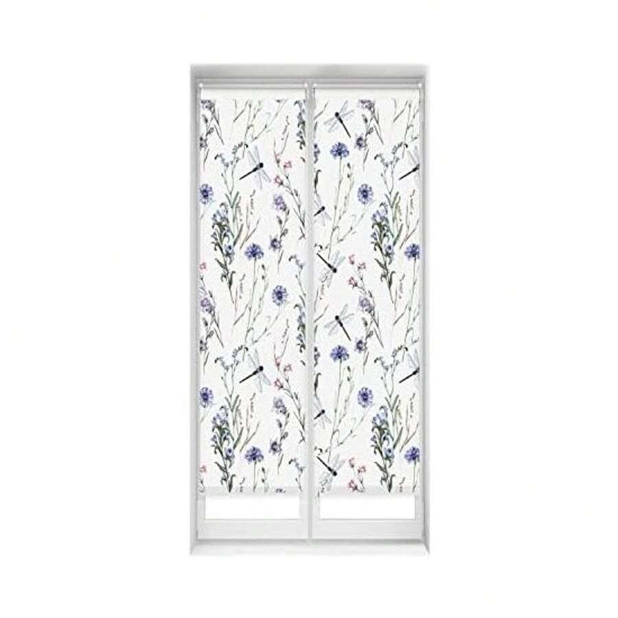 KIWI | Pack Of 2 Translucent Roller Blinds, Tool-Free Installation, Sizes From 40 To 90 Cm Wide And From 150 To 180 Cm High, Easyfix Drill-Free Installation, Available In 5 Models - Green - View 1