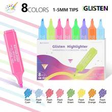 8-Color Metallic Glitter Highlighter Pen Set, Shiny Fluorescent Marker Pens, Quick-Drying & Smudge-Proof, 1-5mm Chisel Tip Comfortable Design, Suitable For Journaling, Advertising, Notes, Art Creation - Glitter Pen Neon - View 13