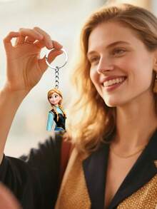 Disney Frozen Anna Acrylic Keychain, Flat 2D Character Charm For Bags & KeysAdd A Whimsical, Fandom-Inspired Touch To Your Everyday Carry With This Anna-Themed Acrylic Keychain, A Charming Accessory Inspired By Frozen. - Keychain - View 7