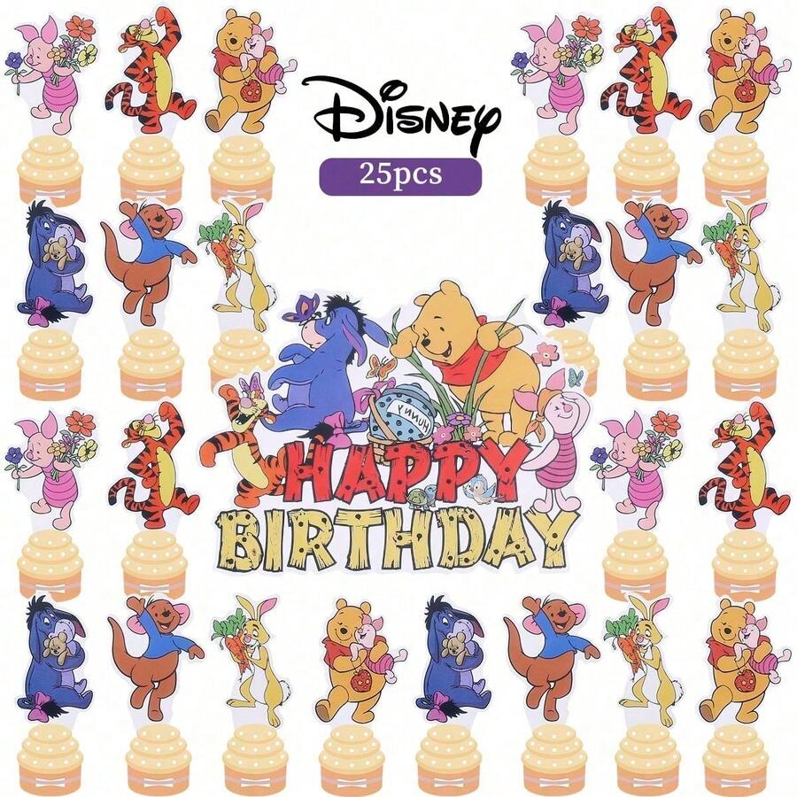 25 piezas Decoraciones para pastel , Decoraciones para pastel de fiesta de cumpleaños - Ver 1