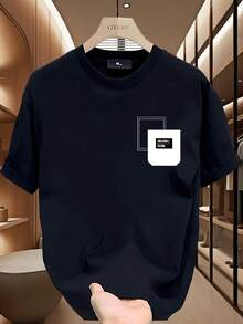 Nueva camiseta de manga corta para mujer de 180 g,% algodón - Camiseta casual versátil con estampado de verano para hombre - Camiseta con estampado de verano para parejas - Unisex - Regalo para vacaciones - Negro - Ver 1