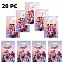 20pcs Girls Group Theme Birthday Party Disposable PE Gift Bags, Suitable For K-Pop Fan Party Decor, Random Styles - Multicolor - View 9