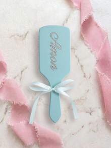 1pc Personalized Rhinestone Butterfly Decor Hair Comb, Customized Name Elegant Hair Accessory, Unique Bridesmaid Gift, Gift For Her/Mom - Multicolor - View 3