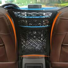 3-Layer Car Storage Mesh Bag, Car Seat Storage Net Organizer, Pet Barrier Net To Prevent Pets Jumping, Pet Safety Guard, Easy Installation, Durable Structure, Scratch-Resistant, Ensures Pet Travel Safety, Car Seat Elastic Storage Net, Easy-To-Install Car Interior Accessory - A - View 9