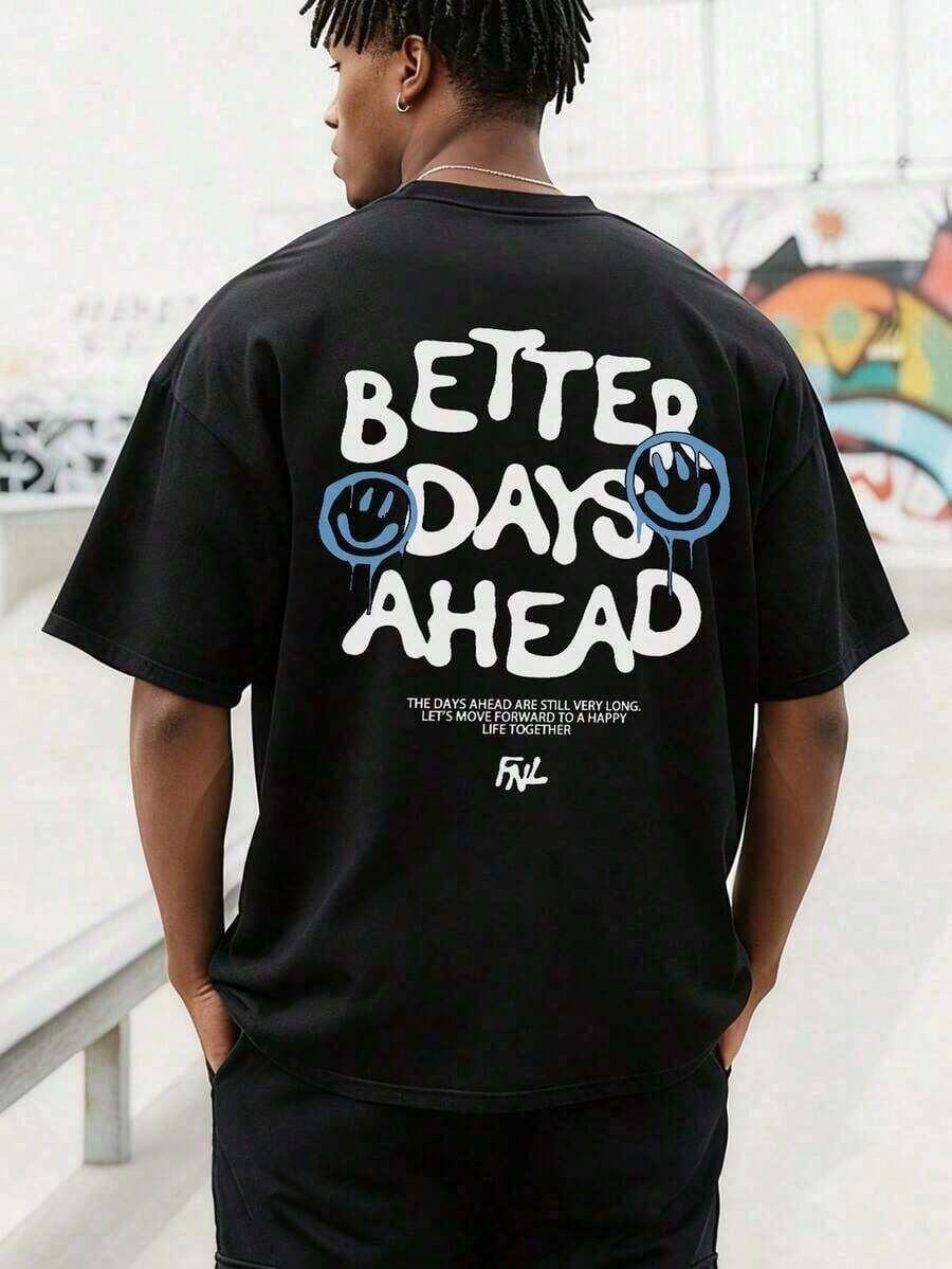 Camiseta de manga corta personalizada para hombres, ligera, cómoda y transpirable, para el verano - Negro - Ver 1