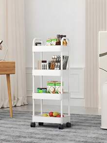Xe đẩy lưu trữ 2/3/4 tầng chịu tải nặng - Kệ đa năng, kết cấu nhựa chắc chắn, dễ lắp ráp, không cần dụng cụ, phù hợp cho nhà bếp, phòng tắm, văn phòng, phòng ngủ. Kệ lưu trữ tiết kiệm không gian - Dùng cho gia đình và thương mại - Màu trắng/đen. Xe đẩy sàn chịu tải nặng, sắp xếp nhà cửa, thiết kế nhỏ gọn, cấu trúc bền chắc, kệ lưu trữ di động, dành cho nhân viên văn phòng, giá sách. - trắng - Xem 3