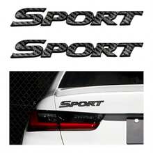 2 PCS 3D Sport Sticker For Car Automotive Sport Edition Emblem Decals With Strong Adhesive Universal Sport Badge Stickers For Bumper Tailgate Side Fender Car Accessories Carbon Fiber - Sợi carbon - Xem 7