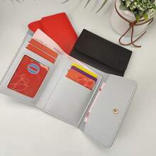 Pointer jumping Minimalist Short Women's Wallet, Student Multi-Function Card Holder Coin Purse, 70% Discount, Ultra-Thin Glossy Wallet - Multicolor - View 1