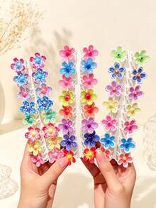 10pcs Random Small Cute Hair Clips For Girls, Suitable For Daily Wear, Random Styles - Multicolor - View 1