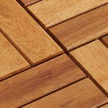 vidaXL Decking Tile 10 Pcs Brown 11.81 X 11.81 In Acacia Hardwood - A - View 6