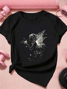 Women T-Shirts - Black - View 2