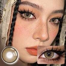 11 Pairs Of Colored Contact 1enses, Offering A Variety Of Color Options. Inc1udes A Contact Lens Case And Wearing Tools, Suitable For Year-Round Use, Ideal For Eye Makeup, Cosplay, Holiday Costume Parties, Halloween - 彩色 - 查看 16